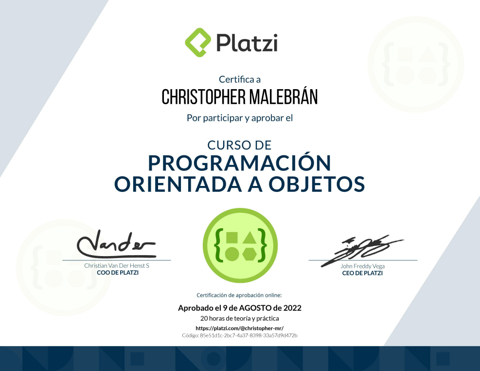 Certification